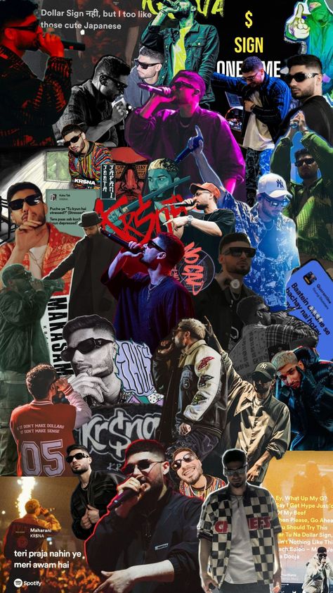 #krsna #dollarsignonetime #rap #dhh #krishnakaul #krsnarapper Hip Hop Wallpaper, Hip Hop Poster, Print Design Art, Rap Aesthetic, Dollar Sign, Music Aesthetic, Photo Collage, Poster Art, Design Art