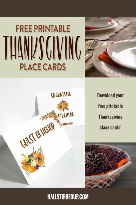 Free Thanksgiving printable place cards! #freeprintable #Thanksgiving #placecards #dinnerguests #placesetting #guests #card #tablesetting Printable Thanksgiving Place Cards, Place Cards Thanksgiving, Fun Lettering, Free Printable Thanksgiving, Place Setting Cards, Free Thanksgiving Printables, Printable Place Cards, Thanksgiving Place Cards, Setting The Table