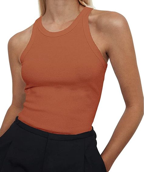 Tank Tops Full Length, Full Length Tank Top, Layering Cami, Amazon Clothes, Pretty Shirts, Cami Tanks, Amazon Women, Basic Tank, Basic Tank Top