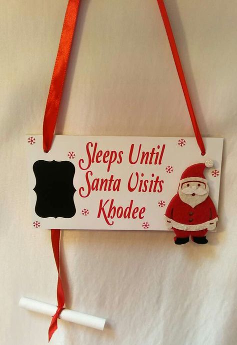 Personalized Plaques, Christmas Santa, Yorkshire, Chalkboard, Advent, Chalk, Sleep, Novelty Christmas, Novelty Sign