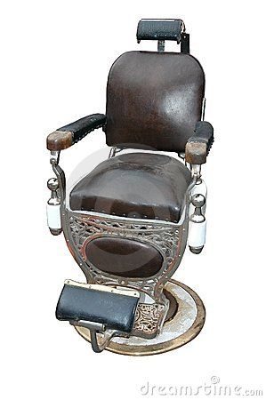 Antique Barber Chair by Edward Hughes, via Dreamstime Barber Chair, Shop Chair, Barber Shop, Stock Images Free, White Background, Photo Image, Stock Photos