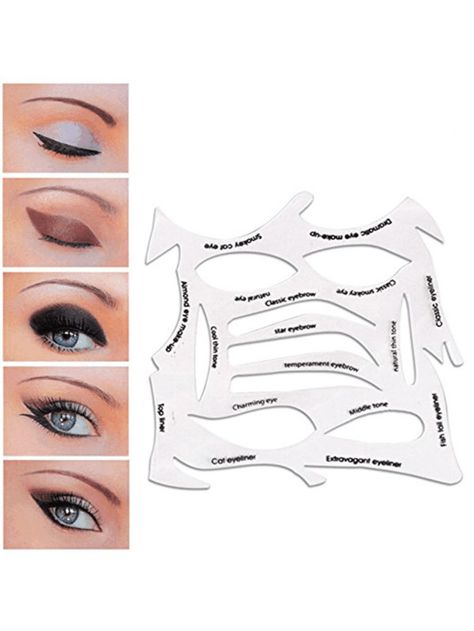 Shop Quick Make-up Eyeliner Stencil online. SheIn offers Quick Make-up Eyeliner Stencil & more to fit your fashionable needs. Eyeshadow Stencil, Eyeliner Template, Cat Eyeliner Stencil, Winged Eyeliner Tricks, White Eye Makeup, Eye Stencil, Eye Makeup Stencil, Makeup Stencils, Eyeliner Designs