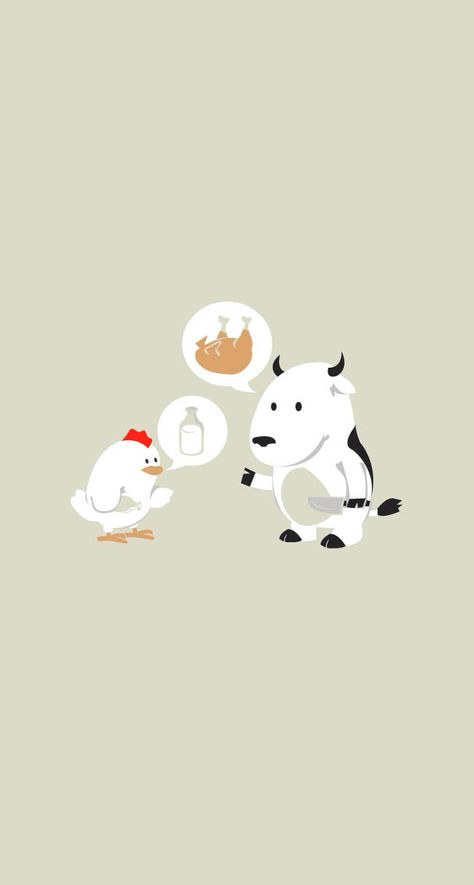 Cow & chicken Sheep Wallpaper, Chicken Wallpaper, Sheep Cartoon, Sheep Illustration, Cow Wallpaper, Animal Outline, Cartoon Chicken, Illustration Quotes, Cute Chickens