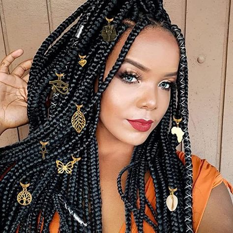 https://amzn.to/3kxmw6t Diy Locs, Hair Jewerly, Hair Jewelry For Braids, Hair Locs, Dreadlock Hair, Hair Charms, Hair Cuffs, Cool Braids, Dreadlock Hairstyles