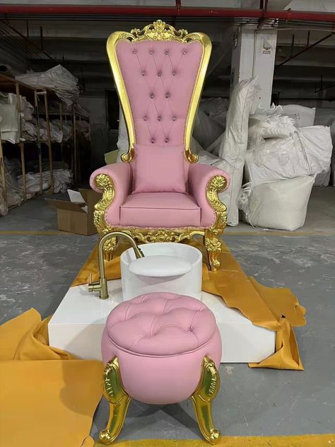 Whatsapp: +86 18126745463 Email : sales1@kakalaz.com Princess Chair, Pink Pedicure, Nail Salon Furniture, Spa Pedicure Chairs, Glass Basin, Beauty Salon Furniture, Nail Board, Pedicure Chair, Spa Chair