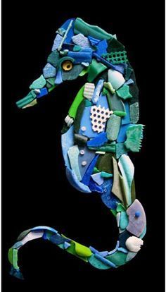 Ocean Art Projects, Ocean Trash, Plastic Ocean, Recycle Sculpture, Waste Art, Recycled Art Projects, Trash Art, Upcycled Art, Plastic Art