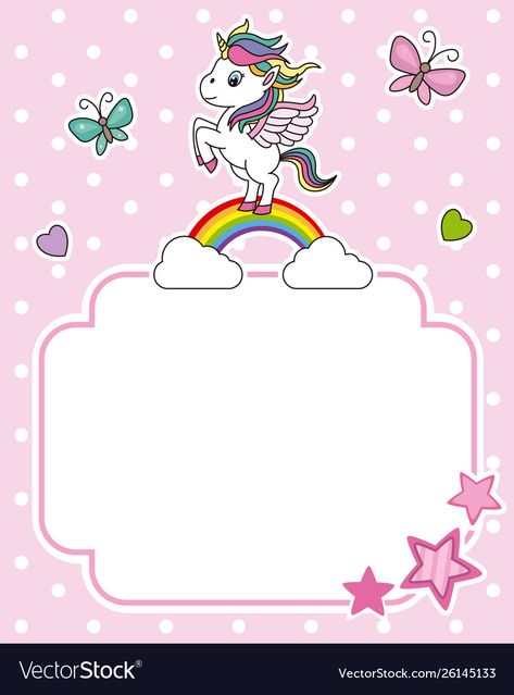 Unicorn Frame, Rainbow Vector, Stencil Patterns Templates, Children Day, Unicorn Stickers, Stencil Pattern, Photo Download, A Rainbow, Free Vector Images