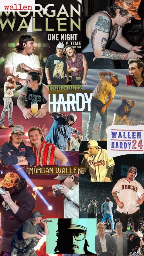 #morganwallen #hardy #morganandhardy Country Backgrounds, Best Country Singers, Country Quotes, Cool Countries, Country Singers, Create Collage, Country Girls, First Night, Abs Workout