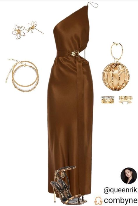 Event Outfit, Looks Chic, Dressy Outfits, Fancy Outfits, Brown Dress, Lookbook Outfits, Event Dresses, Polyvore Outfits, Classy Dress