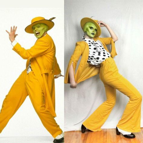 Kan Stelar as the movie version of The Mask. Superhero Week, Marvel Halloween Costumes, The Mask Costume, Men's Tuxedo, Halloween Costumes College Girls, Celebrity Halloween Costumes, Jessica Nigri, Costume Inspo, Halloween Costume Outfits