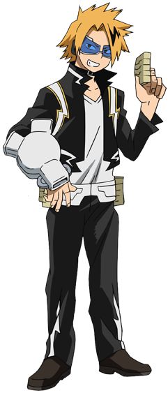 My Hero Academia Denki Kaminari, My Hero Academia Denki, Short Black Jacket, Hero Outfit, Mount Lady, Japanese Student, Kaminari Denki, Heroes Wiki, Anna Disney