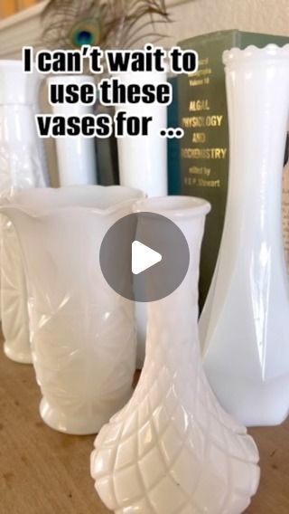 Kristin 𝕊𝕀𝔾ℕ𝕊 & 𝕊𝔸𝕃𝕍𝔸𝔾𝔼 on Instagram: "#mondaysmeanmilkglass 

🤍🤍🤍🤍🤍🤍🤍🤍🤍
One day soon… I will use my milk glass vase collection in  a beachy, summery vignette. I’m trying to be a good patient and rest after breaking my ankle and having surgery. In the meantime… I will dream of the possibilities 🤍🤍🤍🤍

Happy Happy Monday my friends🤍🤍🤍

Rustic & vintage inspired signs are available in my Etsy shop... link in BIO. 🤍🤍🤍

#signsandsalvage #signsandsalvagemilkglass
#californiavintage #milkglass #milkglassmonday 
 #bohohome 
 #vintagejunk
 #rustyjunky #vintage 
 #bohostyle 
#rusticdecor #thriftstorefinds 
#boho #whatithriftedvshowistyledit #whatithrifted 
#vintagevignettes 
#junk" Milk Glass Display, Milk Glass Centerpiece, Vintage Inspired Signs, Milk Glass Decor, Vintage Vignettes, Vase Collection, Collections Of Objects, Milk Glass Vase, Vintage Junk