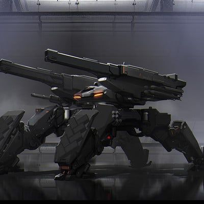 Sci Fi Machine Concept Art, Sci Fi Vehicle, Futuristic Mech, Dieselpunk Mech, Sci Fi Mech, Mecha Tanks, Future Tank, Military Robot, Sci Fi Tank