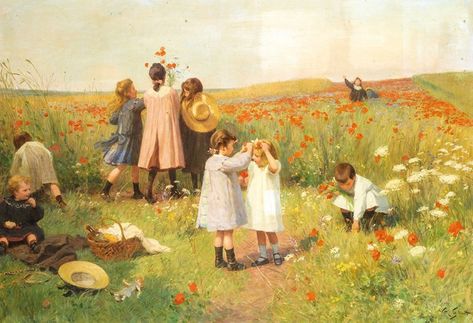 Victor Gabriel Gilbert (1847-1933)  —   Flower Field   (962×657) Luxembourg Gardens, High Museum, Beauty In Art, Picking Flowers, Academic Art, Oil Painting For Sale, Framed Oil Painting, A4 Poster, Oil Painting Reproductions