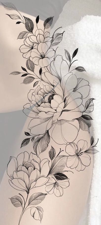 Lisianthus Tattoo Design, Floral Rib Tattoo, Cute Henna Tattoos, Cute Henna, Flower Tattoo Drawings, Floral Tattoo Sleeve, Floral Sleeve, Rib Tattoo, Pattern Tattoo