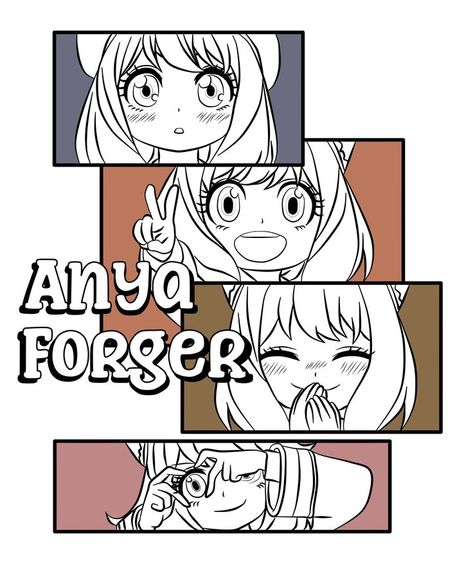 Anya Forger Iconic Style Family Shirt Design, Anya Forger, Spy X Family, Iconic Style, Tshirt Design, Body Tattoos, Glass Painting, Family Shirts, Anime Character Design