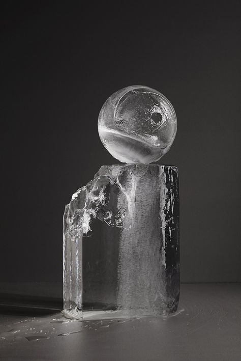 Week of April 20, 2020 - Sight Unseen Ice Sphere, Ice Sculpture, Ice Sculptures, Trik Fotografi, Red Walls, Hand Painted Canvas, Photo Images, Life Photography, Still Life Photography