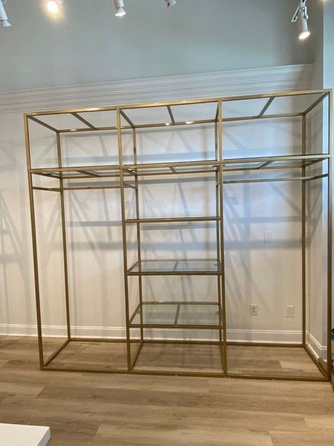 (paid link) Buy Simple Houseware Heavy Duty Clothing Garment Rack, Chrome: Garment Racks - Amazon.com ? FREE DELIVERY possible on eligible purchases. Store Display Fixtures, Luxury Clothing Store Design, Store Shelves Design Shop Displays, Botique Interiors Fashion Boutique, Clothes Rack Aesthetic, Botique Interiors, Retail Clothing Racks, Clothing Display Rack, Store Shelves Design