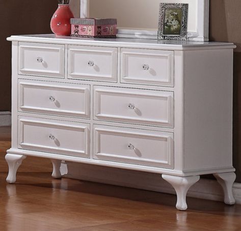 7 Cute White Dressers For Girls Room - Cute Furniture White Wood Dresser, White Dressers, Girl Dresser, Dresser White, Wide Dresser, 7 Drawer Dresser, Kids Dressers, Wooden Dresser, White Dresser