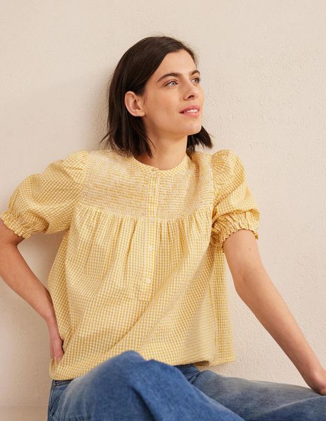 19 Stores like Tuckernuck for Preppy, Classic Style - Lux & Concord Seersucker Top, Check Tops, Waxed Cotton Jacket, Ultra Feminine, Puffed Sleeves, Puff Sleeve Top, Classic Outfits, Waxed Cotton, Preppy Outfits