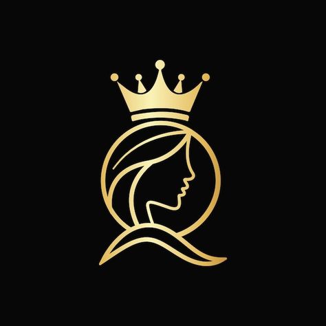 Types Of Logos, Q Letter, Queen Logo, Beauty Logo Makeup, Makeup Logo Design, Lady Logo, Jewelry Logo Design, Inspiration Logo Design, Makeup Logo