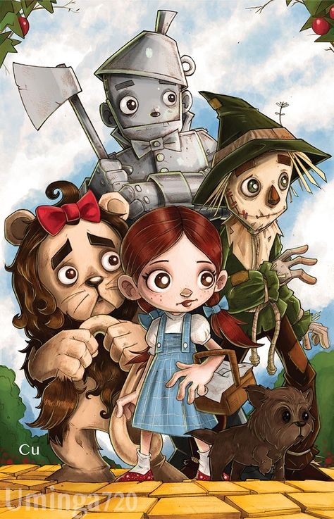 Wizard Of Oz Cartoon Characters, Chris Uminga, Wizard Of Oz Pictures, Oz Aesthetic, Oz Tattoo, Wizard Of Oz Characters, Wizard Of Oz Quotes, Wizard Of Oz 1939, 동화 삽화