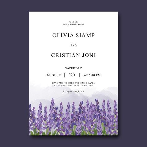 Watercolor Lavender Flowers, Wedding Background Wallpaper, Book Cover Page, Geometric Wedding Invitation, Jungle Theme Birthday, Eucalyptus Wedding Invitation, Floral Cards Design, Wedding Invitation Card Template, Invitation Card Template