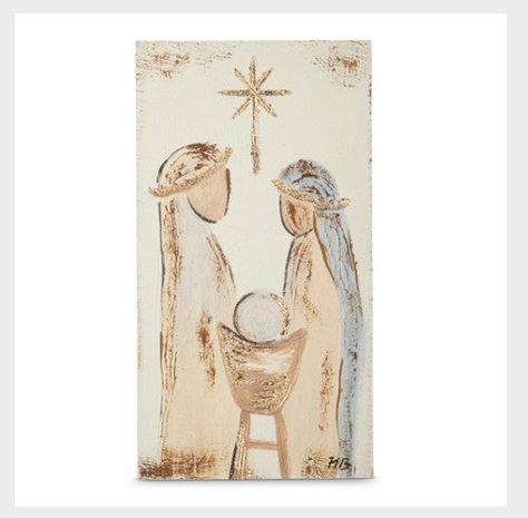 Beautifully crafted from wood, this 26" Holy Family Textured Wall Art brings religious beauty to any space. With intricate details and an eye-catching finish, this charming piece is sure to become a beloved classic. With dimensions of 14" L x 1.25" W x 26" H, it's perfect for indoor and outdoor display. By Haley Bush and Suzan Lind Art Licensing and Design, LLC. Textured Wood Wall, Nativity Wood, Jesus In A Manger, Nativity Painting, Raz Imports, Textured Wood, Christmas Accents, Oh Holy Night, Family Wall Art