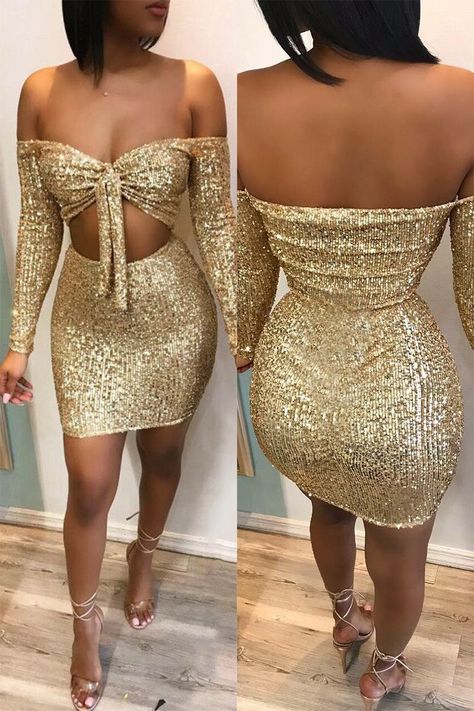 Gold two piece outfit