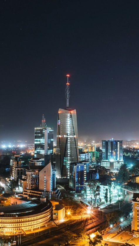 Nairobi by night Nairobi City, Kenya Nairobi, Kenya Travel, Leonel Messi, Cool Pictures For Wallpaper, Decor Posters, City Background, Nairobi Kenya, City Pictures