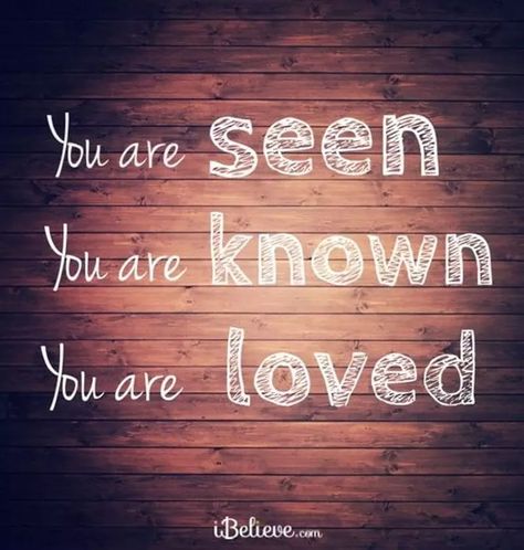 You are Seen, You are Known, You are Loved. - Your Daily Verse Inspirational Blogs, Daily Verses, You Are Loved, Bible Scripture, Gods Grace, Study Inspiration, Bible Encouragement, Spiritual Life, Powerful Quotes