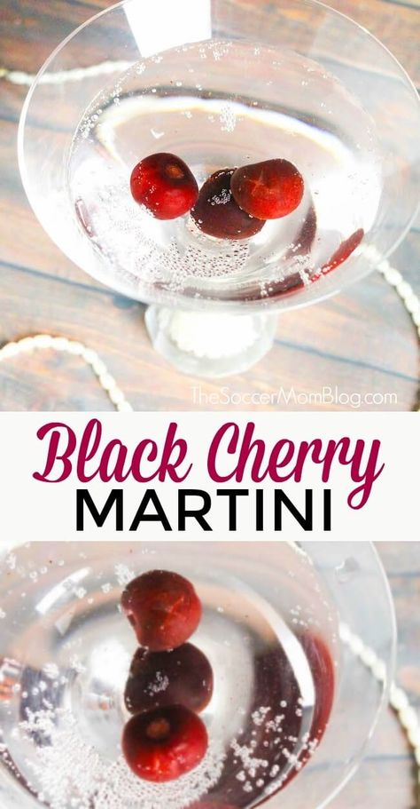 Black Cherry Martini, Cherry Martini Recipe, Vanilla Martini, Cheesecake Martini, 1920 Christmas, Cherry Party, Cherry Martini, Twenties Party, Pastel Witch