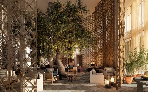 Aman Is Launching a 'Playful' New Hotel Brand Aimed at Helping Us Reconnect With One Another Montenegro Culture, Travel Montenegro, Lobby Bar, Lobby Lounge, Hotel Industry, Resort Design, Lobby Interior, Hotel Branding, Lobby Design