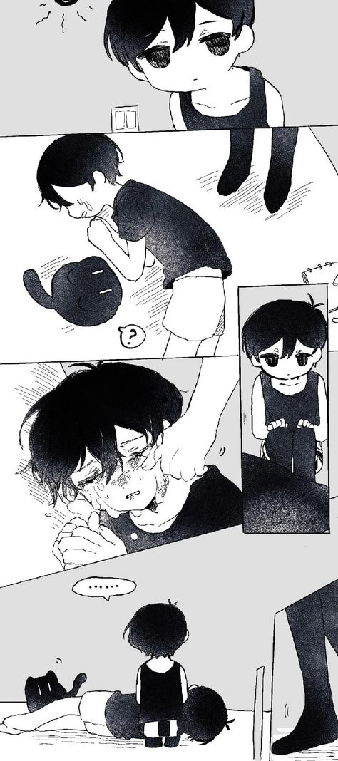 Omori Protect Sunny, Yandere Basil X Sunny, Nightshade Omori, Sunny Omori Pfp, Mostly Sunny, Boogie Woogie, Dark Art Illustrations, Comic Panels, Cool Animations