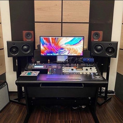 Home Music Studio Ideas, Music Room Rules, Vintage Music Room, Music Room Ideas, Clean Setup, Studio Room Design, Room Decor Music, Music Room Art, Music Room Wall