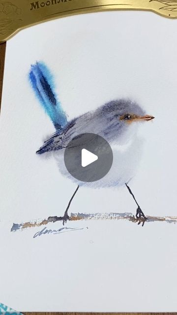 Watercolour Birds Easy, Easy Watercolor Birds Painting Tutorials, Simple Watercolor Birds, Watercolor Birds Tutorial Step By Step How To Paint, Bird Watercolor Tutorial, Loose Watercolor Birds, Watercolour Hacks, Watercolor Birds Easy, Watercolor Art Birds