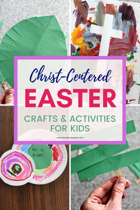 Passion Week Activities For Kids, Christ Centered Easter Crafts, Easter Story Crafts, Easter Bible Crafts, Easy Easter Crafts For Kids, Easter Activities For Toddlers, Easter Activities For Preschool, Easter Craft Activities, Christ Centered Easter