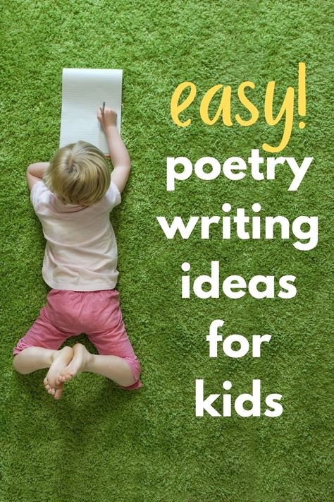 Preschool Poetry Activities, Poetry For First Grade, Poetry Ideas Writing, Preschool Poetry, Poetry Prompts Ideas, Poetry Writing Ideas, Easy Poems, Tips For Writing Poetry, Writing Ideas For Kids