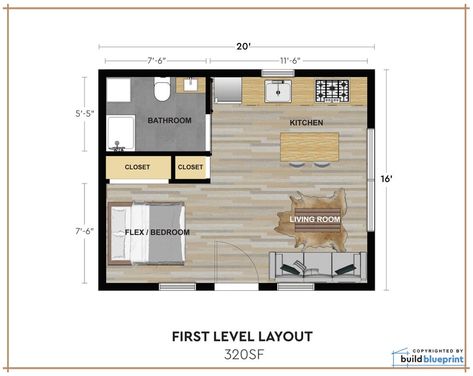 16x20 Floor Plans, 16 X 20 House Plans, 16x20 Cabin Floor Plans, 16 X 20 Cabin Floor Plans, Cheap Houses To Build Floor Plans, 14x20 Cabin Plans, 16x20 Cabin With Loft, 12x20 Tiny House Floor Plans With Loft, Tiny Cabin Kitchen Layout