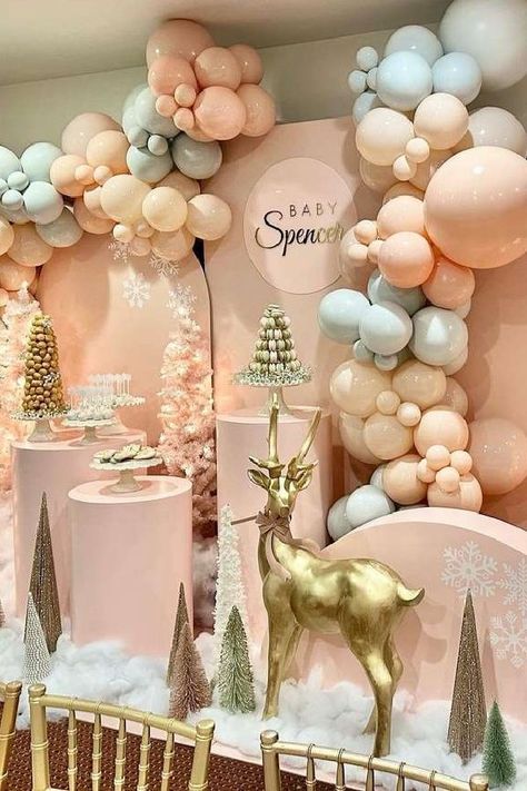 December Baby Shower Themes, January Baby Shower Themes, Winter Baby Birthday, Baby Shower Winter Wonderland, December Baby Shower Ideas, January Baby Shower, Winter Wonderland Birthday Party, Winter Baby Shower Themes, Winter Shower