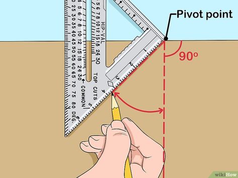 3 Ways to Use a Speed Square - wikiHow Speed Square, Woodworking Tools Workshop, Carpentry Diy, Wood Tools, घर की सजावट, Diy Home Repair, Woodworking Jigs, Woodworking Skills, Wood Working For Beginners