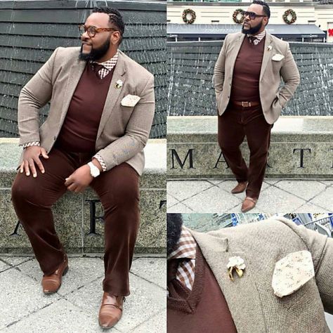 Wedding Suits For Big Men, Big And Tall Suits For Black Men, Big And Tall Fashion For Men Black, Big And Tall Men Outfits, Big Man Fashion, Fat Men Outfit, Plus Size Men Suits, Big Man Style, Chubby Men Fashion