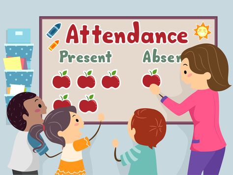 Digital Attendance for Nurseries: The smart new kid around the block Attendance Background, Self Attendance For Kindergarten, Attendance Chart Prek, Home And School Attendance Chart, Interactive Attendance Chart, Teacher Illustration, Importance Of Attendance At School, Attendance Board, Classroom Attendance