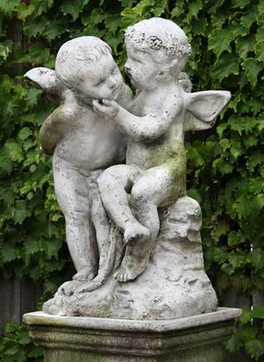 Two Cherubs Playing Statue