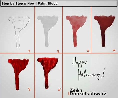 Blood Tutorial, Drawing Blood, Teaching Drawing, Digital Painting Techniques, Paint Brush Art, Hand Drawing Reference, Blood Art, Digital Art Beginner, Eye Painting