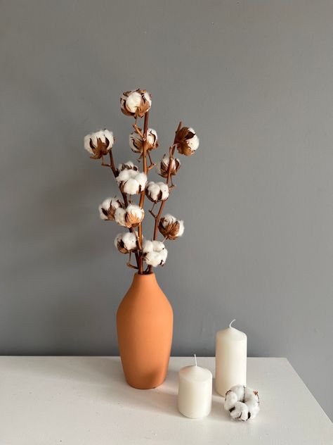 Cotton Branches, Dried Arrangements, Farmhouse Vase, European Holiday, Vogue Editorial, Cotton Stems, Cotton Bowl, Cotton Blossom, Cotton Balls