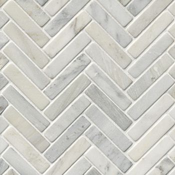 Herringbone Mosaic Tile, Carrara Marble Tile, Elegant Theme, Patterned Tiles, Marble Wall Tiles, White Marble Tiles, White Subway Tiles, Cottage Bathroom, Herringbone Tile