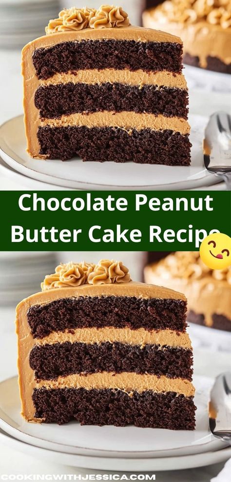 Looking for a family-friendly dessert? This Chocolate Peanut Butter Cake Recipe combines delicious chocolate and creamy peanut butter in an unforgettable way. It's a fun baking project that everyone will enjoy, making memories together. Chocolate Peanut Butter Cake Recipe, Peanut Butter Cake Recipe, Butter Making, Chocolate Peanut Butter Cake, Butter Cake Recipe, Easy Treat, Peanut Butter Cake, Peanut Butter Frosting, Dark Chocolate Cakes