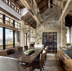 Rustic Lodge Interior, Rustic Mountain Homes Interior, Modern Mountain Home Interiors, Ranch House Interior, Mountain Homes Interiors, Mountain House Bedroom, Mountain Home Kitchen, Mountain House Kitchen, Mountain House Interior