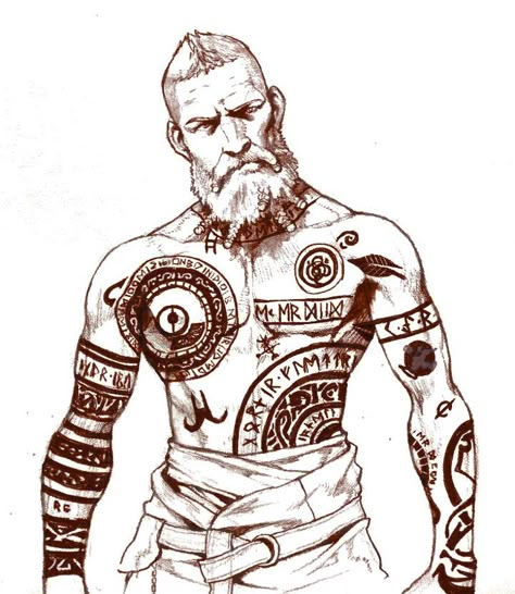 Viking Gods Tattoo, Nordic Mythology Tattoo, Norse Tattoo Sleeve, Nordic Tattoo Sleeve, Viking Runes Tattoo, Nordic Tattoo Ideas, Runes Tattoo, Traditional Viking Tattoos, Viking Tattoos For Men